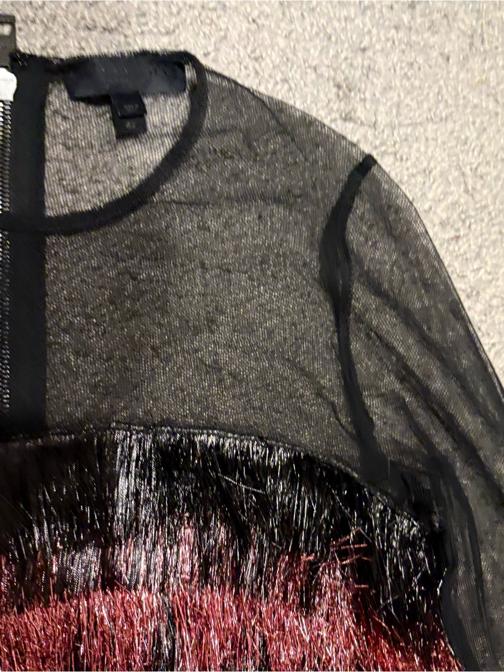 Burberry New Metallic Eyelash Fringe Dress Size 42 US S/M Runway Red Carpet - Picture 9 of 16